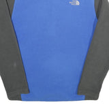 THE NORTH FACE Mens Blue & Grey Zip Up Fleece Jacket M Polyester Outdoor Warm