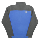 THE NORTH FACE Mens Blue & Grey Zip Up Fleece Jacket M Polyester Outdoor Warm