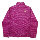 THE NORTH FACE Womens Pink Quilted Jacket M Polyester Blend Zip Casual Outdoor