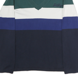 TOMMY HILFIGER Womens Green & White Blue & Navy Patterned V-Neck Basic Knit XL