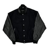Sumac Varsity Jacket - XL Black Wool Blend