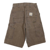 CARHARTT Mens Shorts Brown Casual S W28 Durable Workwear Cotton Blend