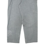 Grey Mens Regular Fit Cotton Blend Trousers W34 L27 Button Closure Casual