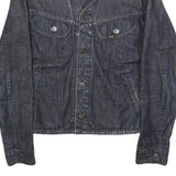 LEE Womens Blue Denim Jacket M Cotton Blend Classic Button Closure Casual