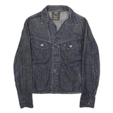 LEE Womens Blue Denim Jacket M Cotton Blend Classic Button Closure Casual