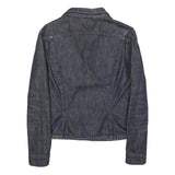 LEE Womens Blue Denim Jacket M Cotton Blend Classic Button Closure Casual