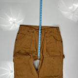 Dickies Double Knee Carpenter Trousers - 34W 30L Brown Cotton