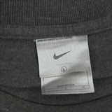 Nike Long Sleeve T-Shirt - Large Grey Cotton