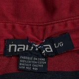 Nautica Striped Rugby Shirt - Large Red Cotton
