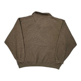 Puma 1/4 Zip - Large Brown Polyester Blend