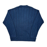 Chaps Ralph Lauren Herringbone Sweater - Medium Blue Cotton