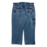 Wrangler Double Knee Carpenter Jeans - 38W 30L Blue Cotton