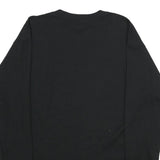 CHAMPION Mens Black Long Sleeve Crew Neck Cotton Blend T-Shirt M Logo Graphic