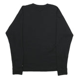 CHAMPION Mens Black Long Sleeve Crew Neck Cotton Blend T-Shirt M Logo Graphic