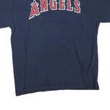 MAJESTIC Mens Navy Blue Angels Graphic T-Shirt L Short Sleeve Crew Neck Baseball