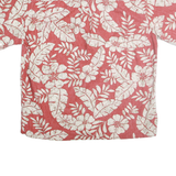 COOKE STREET Mens Red & Cream Floral Cotton Shirt 2XL Hawaiian Casual Summer