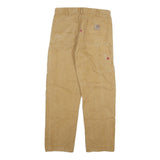 CARHARTT Mens Jeans Beige Regular Straight Denim W30 L28 Workwear Durable Cotton