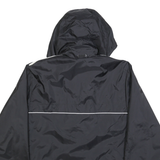 ADIDAS Mens Black White Crest Logo Lightweight Jacket S Polyester Zip Hooded