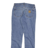 CARHARTT Mens Slim Blue Denim Jeans W31 L32 Classic Cotton Blend Zip Pocket