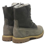 TIMBERLAND Womens Premium Lace-Up Ankle Boots Grey & Black Synthetic UK 4.5