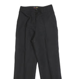 ZINGARA Womens Wool Blend Black Relaxed Straight Trousers W26 L28 Zip Formal
