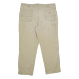 CARHARTT Mens Cotton Blend Beige Relaxed Fit Straight Trousers W42 L30 Workwear