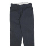 DICKIES Mens Cotton Blend Navy Slim Straight Trousers W28 L30 Workwear Casual