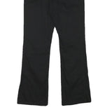 DICKIES Womens Black Regular Fit Straight Leg Trousers W26 L26 Cotton Blend Zip