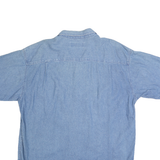 RIVERS END Mens Blue Cotton Blend Denim XL NASCAR Coca-Cola Logo Shirt