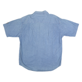 RIVERS END Mens Blue Cotton Blend Denim XL NASCAR Coca-Cola Logo Shirt