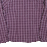 JACK WOLFSKIN Womens Purple Plaid Shirt M Polyester Blend Outdoor Casual