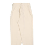 Womens Slim Cream Polyester Trousers W25 L28 Zip Closure Stylish Fit