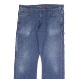 DICKIES Mens Regular Blue Denim Jeans W38 L30 Workwear Zip Closure Relaxed