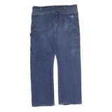 DICKIES Mens Regular Blue Denim Jeans W38 L30 Workwear Zip Closure Relaxed