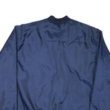 REEBOK Mens Navy Blue Bomber Jacket M Nylon Plain Sportswear Zip Closure