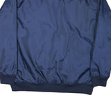 REEBOK Mens Navy Blue Bomber Jacket M Nylon Plain Sportswear Zip Closure