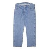 WRANGLER Mens Blue Regular Fit Straight Denim Jeans W37 L30 Classic Style