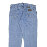 WRANGLER Mens Blue Regular Fit Straight Denim Jeans W37 L30 Classic Style