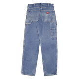 DICKIES Mens Jeans Blue Regular Straight Denim Medium W30 L32 Workwear Zip