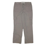 KHAKI AND CO Womens Cotton Blend Beige Regular Fit Straight Leg Trousers W32 L30