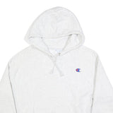 CHAMPION REVERSE WEAVE Womens White Hoodie L Cotton Blend Pullover Sweatshirt