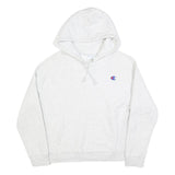 CHAMPION REVERSE WEAVE Womens White Hoodie L Cotton Blend Pullover Sweatshirt