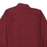 WRANGLER Mens Maroon Cotton Blend Shirt M Button Chest Pockets Classic Fit