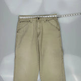 Wrangler Cargo Carpenter Trousers - 36W 30L Beige Cotton