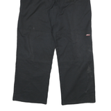 DICKIES Mens Regular Fit Black Workwear Cotton Blend Trousers W36 L32 Zip
