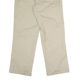 DICKIES Mens Regular Fit Beige Polyester Blend Trousers W36 L30 Workwear Zip