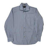 Tommy Hilfiger Striped Shirt - Large Blue Cotton
