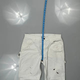 Dickies Carpenter Trousers - 34W 30L White Cotton