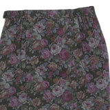 PETER HAHN Womens Purple Floral Print Straight Knee Length Woven Skirt M Elegant
