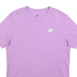 NIKE Mens Purple Logo Graphic T-Shirt M Short Sleeve Crew Neck Cotton